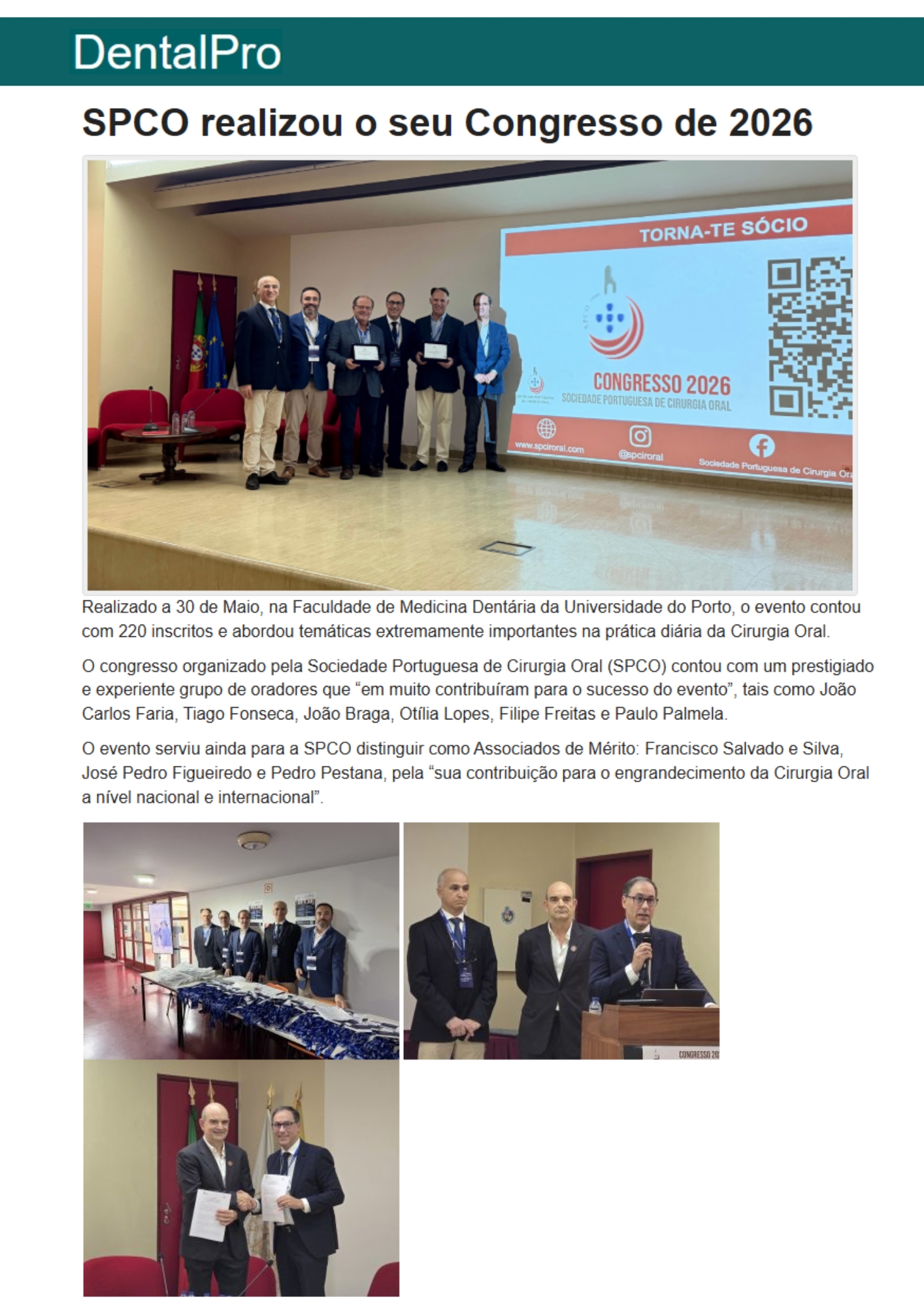 SPCO realizou o seu Congresso de 2026 SPCO realizou o seu Congresso de 2026