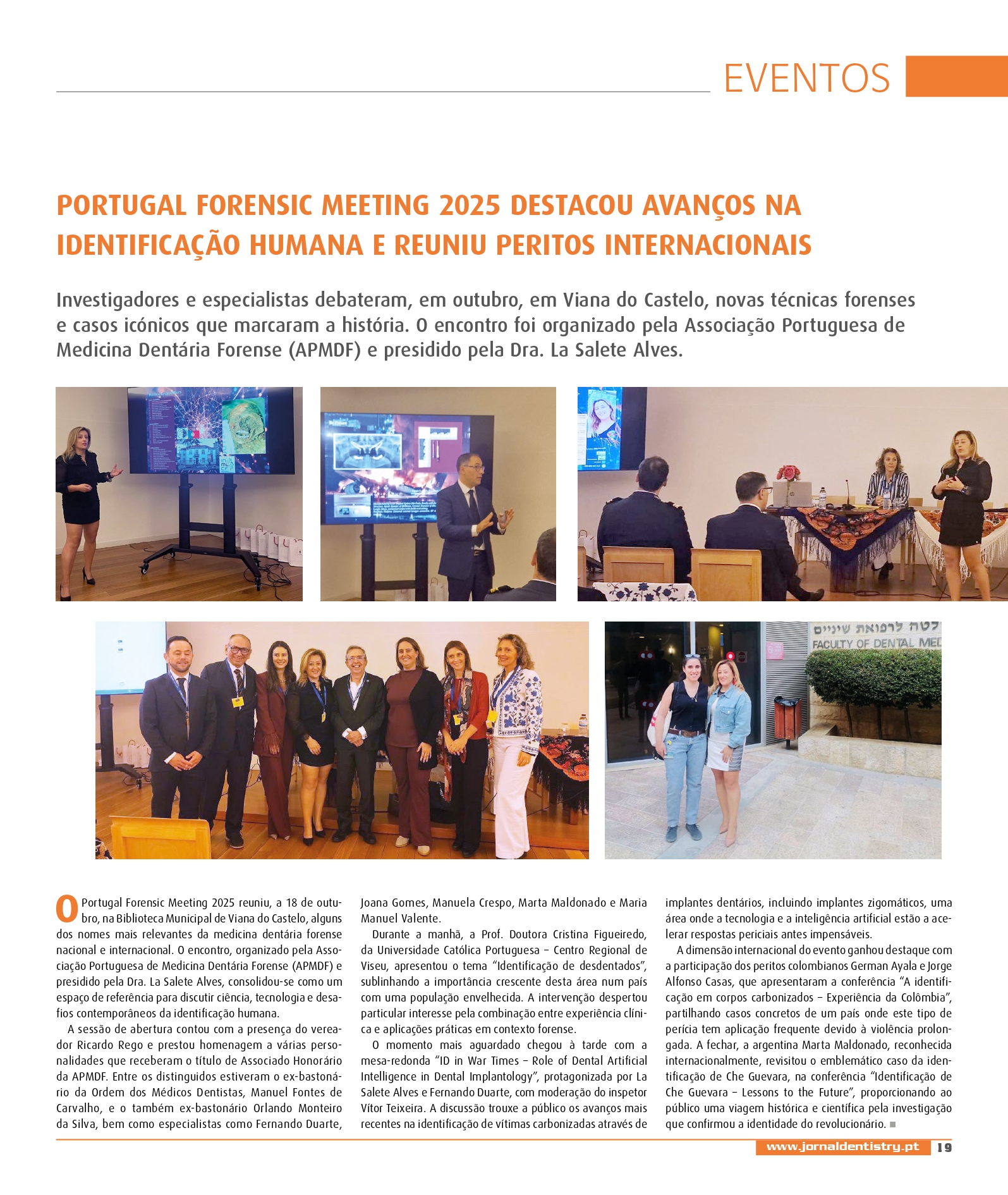 Portugal Forensic Meeting 2025 destacou avanços na identificação humana e reuniu peritos internacionais Portugal Forensic Meeting 2025 destacou avanços na identificação humana e reuniu peritos internacionais